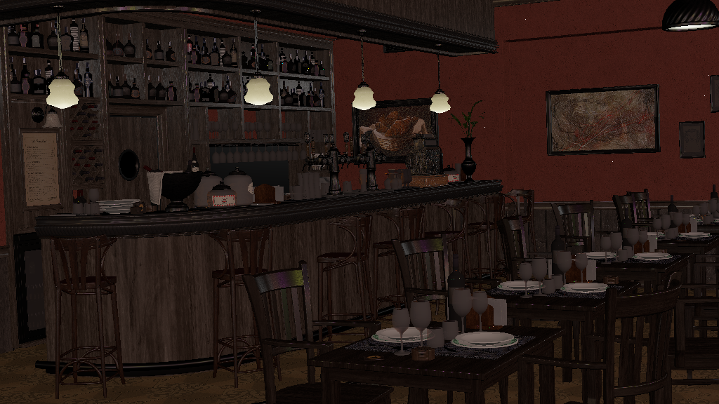 Bistro Scene (Final Composition)