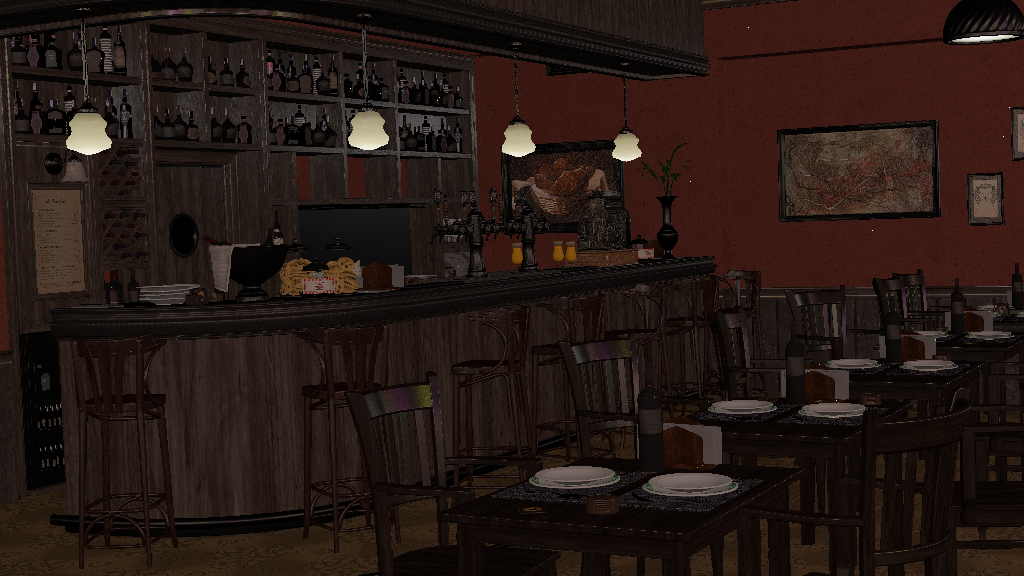 Bistro Scene (Opaque Pass)